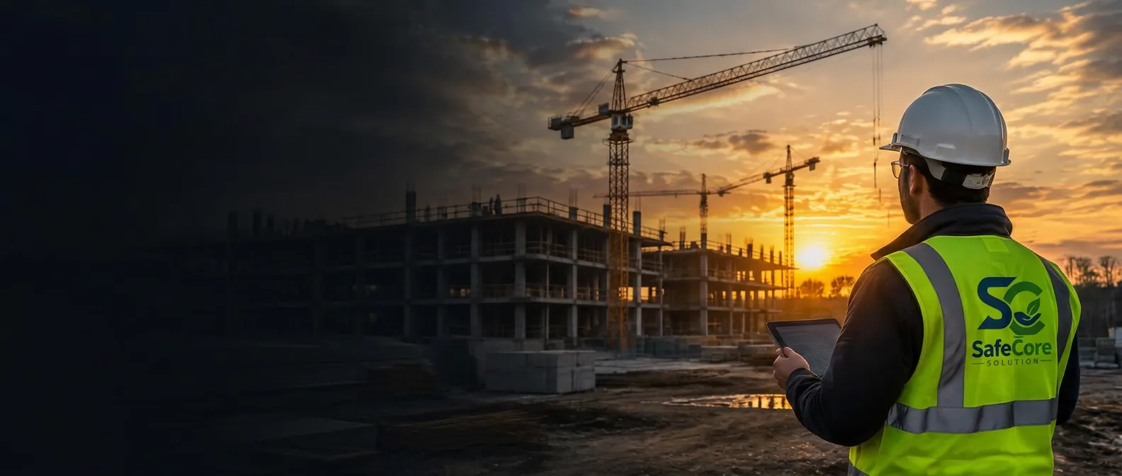 Safety engineer at a project site — contact SafeCore Solutions